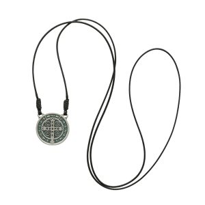 Collar medalla San Benito argollas