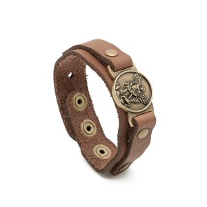 Pulsera de Cuero Marrón San Miguel